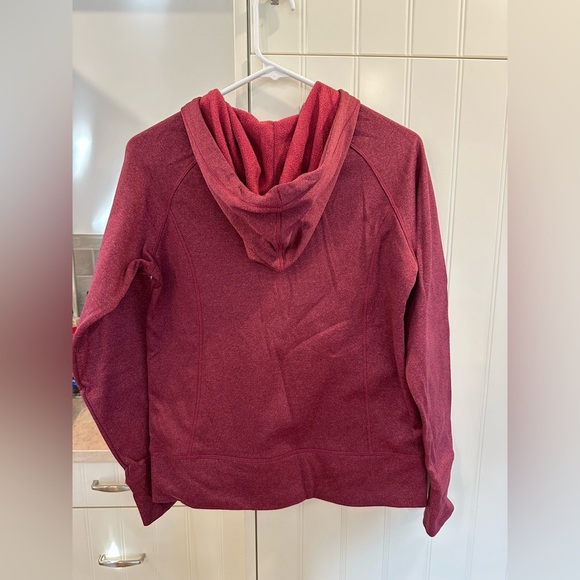 Eddie Bauer Tops - Eddie Bauer Burgundy Zip-Up Fleece